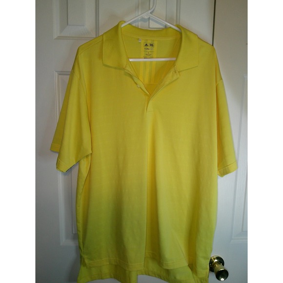 adidas Other - Adidas‎ ClimaLite Golf Polo Shirt Athletic Training Yellow XL
